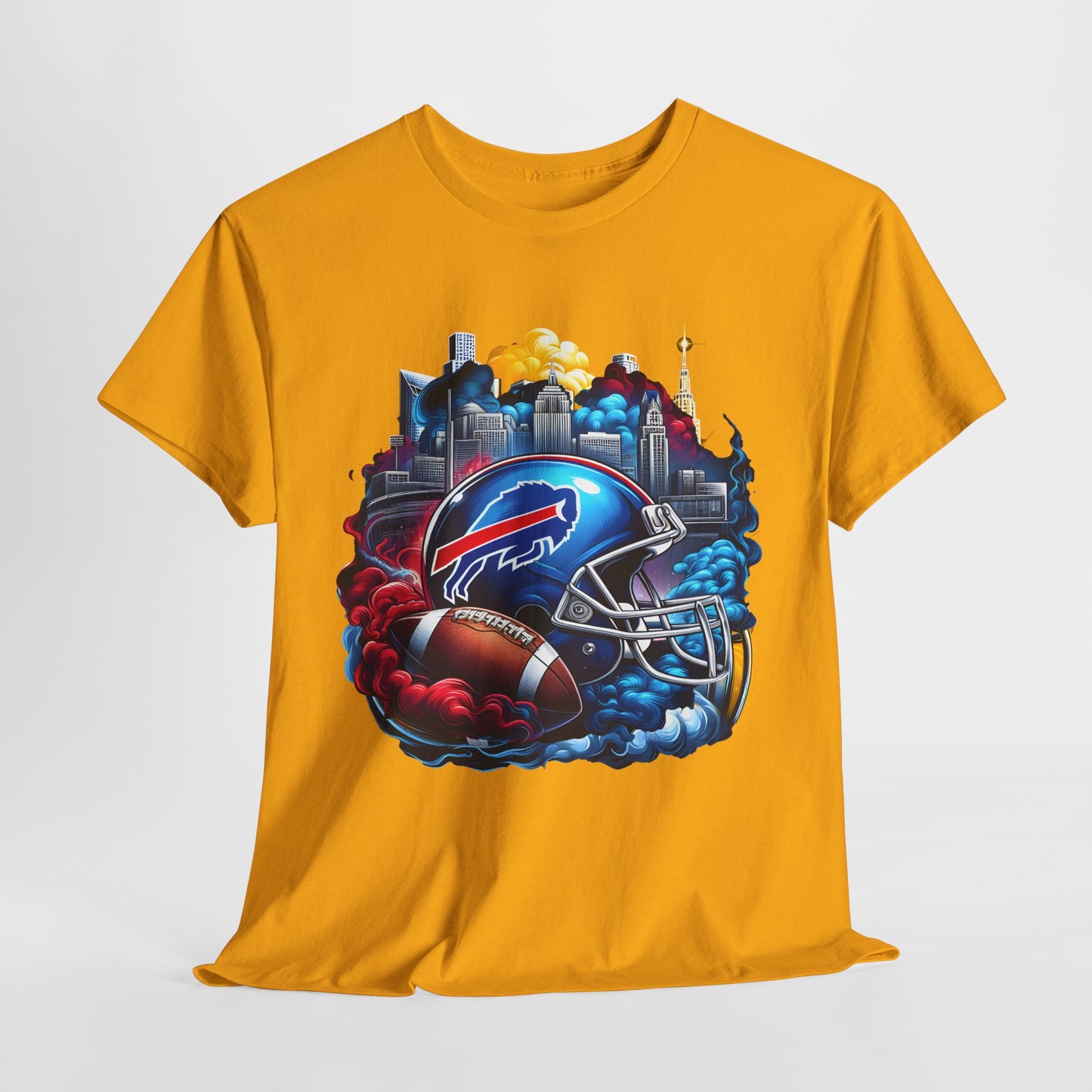 Sports NY Bills Football Helmet #1 Unisex Heavy Cotton Tee