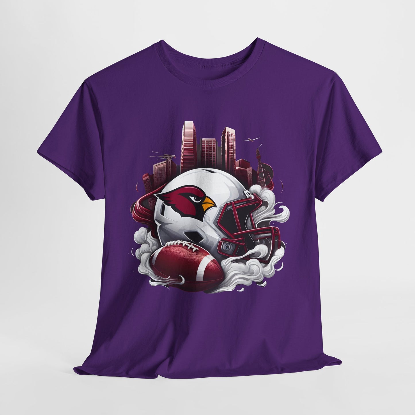 Sports Cardinals Football Helmet #1 Unisex Heavy Cotton Tee