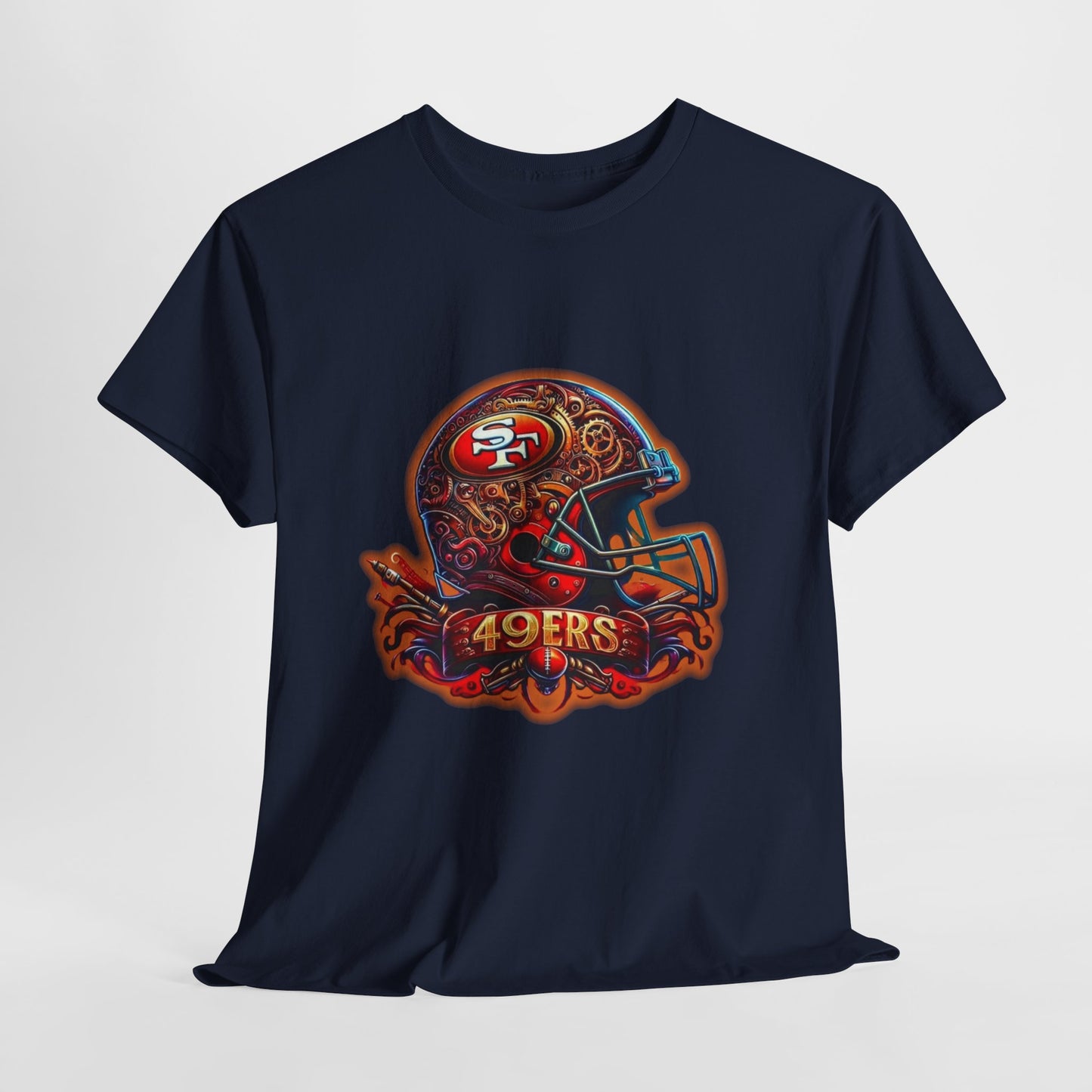 Sports 49ers Football Helmet #2 Unisex Heavy Cotton Tee
