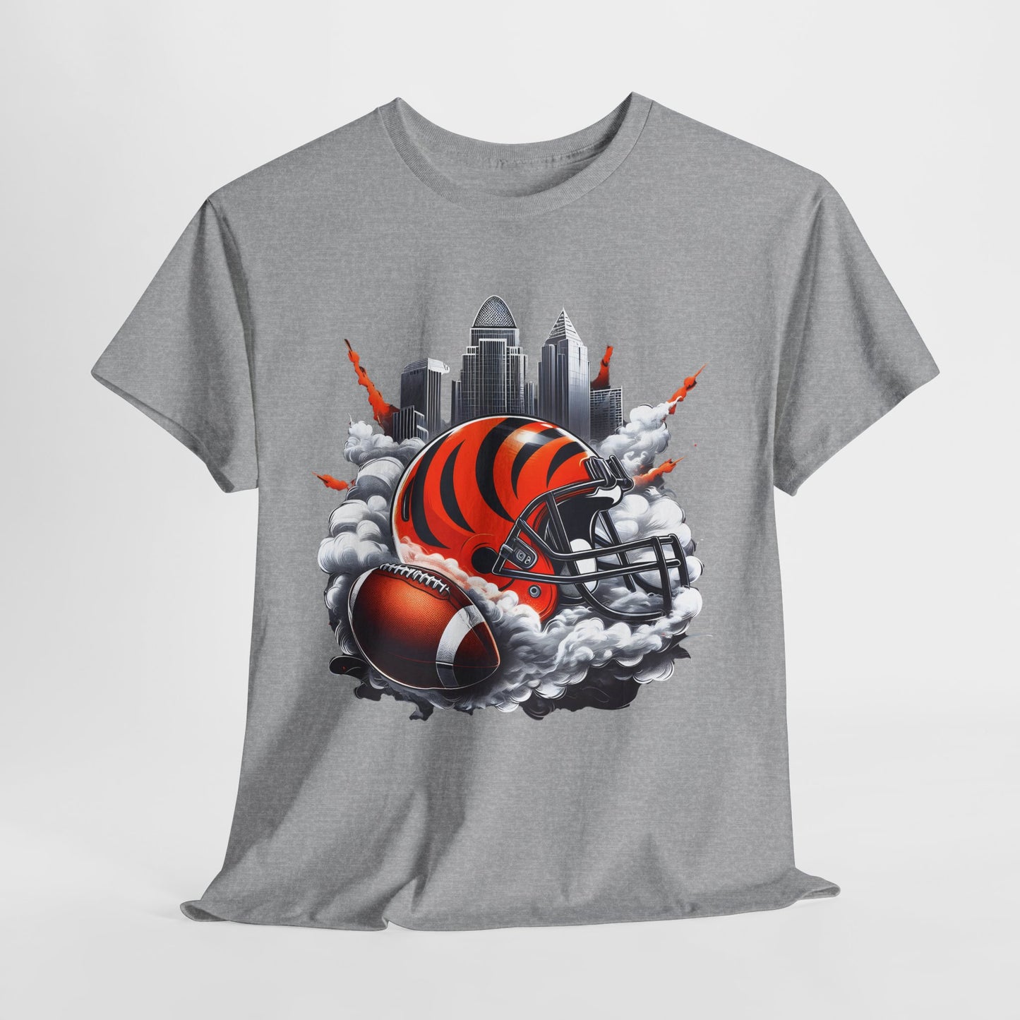 Sports Bengals Football Helmet #1 Unisex Heavy Cotton Tee