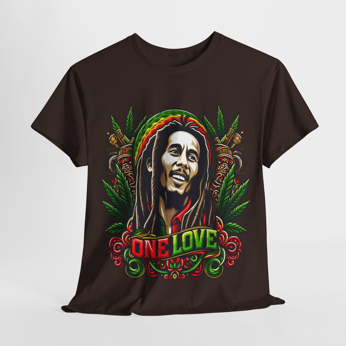 Rasta Reggae Marley #1 Unisex Heavy Cotton Tee - 312tshirts 2