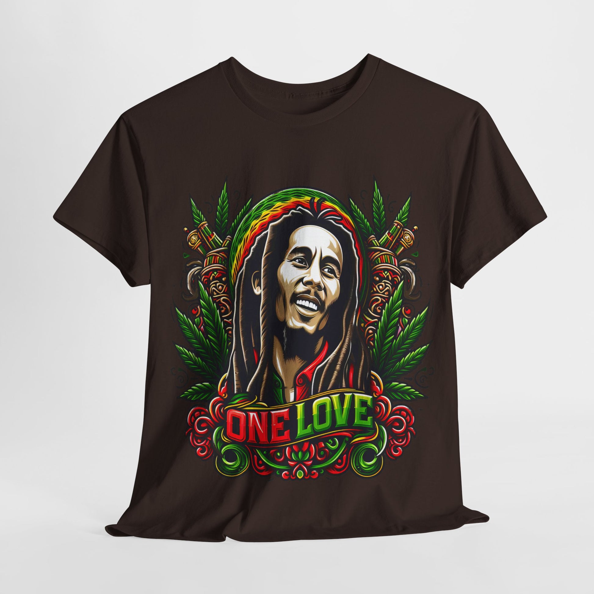 Rasta Reggae Marley #1 Unisex Heavy Cotton Tee - 312tshirts 2