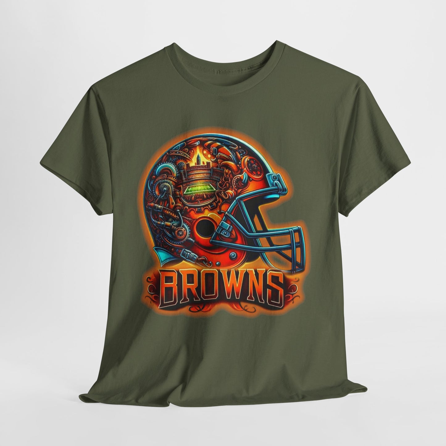 Sports Browns Football Helmet #2 Unisex Heavy Cotton Tee