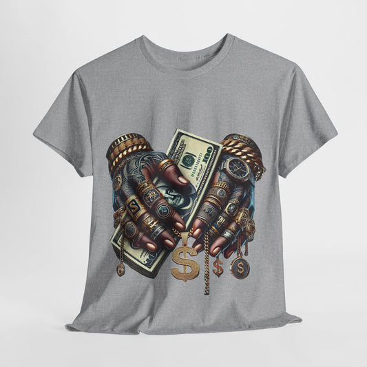 Tatted Hands Holding Money #2 Unisex Heavy Cotton Tee - 312tshirts 2