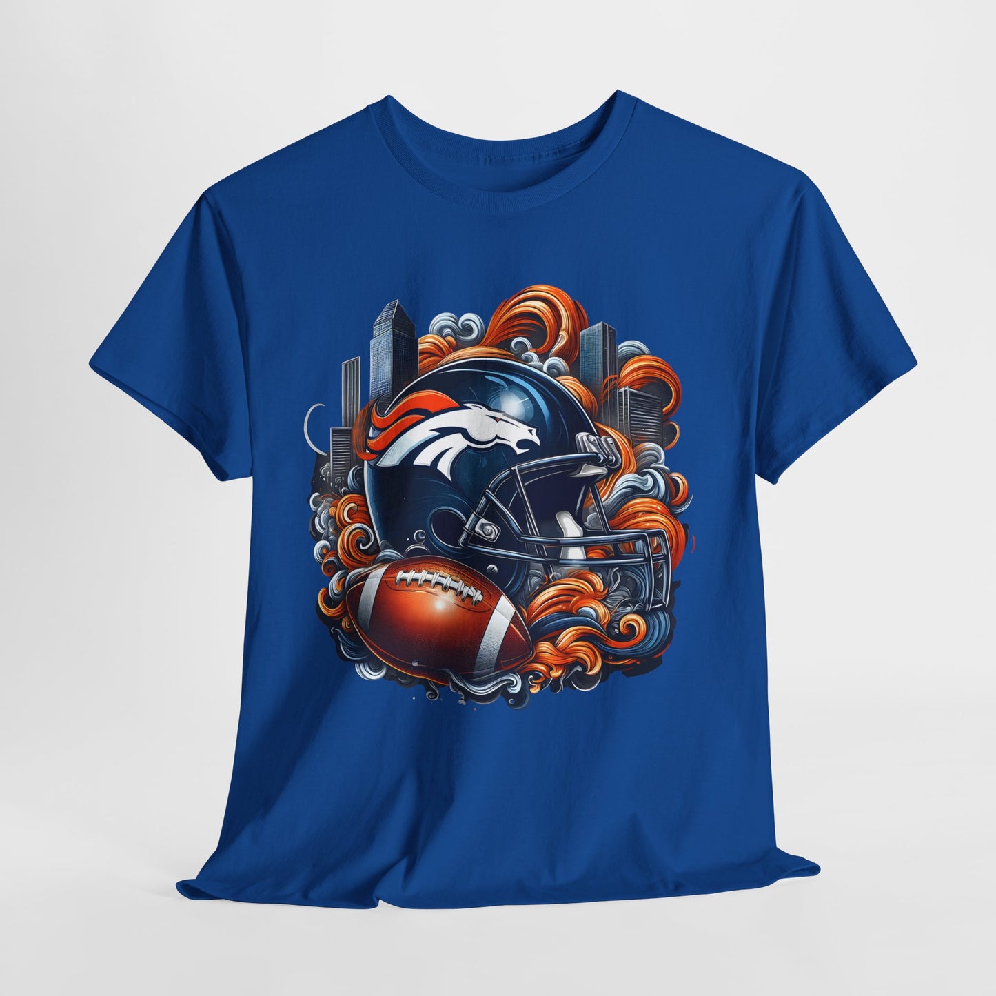 Sports Broncos Football Helmet #1 Unisex Heavy Cotton Tee