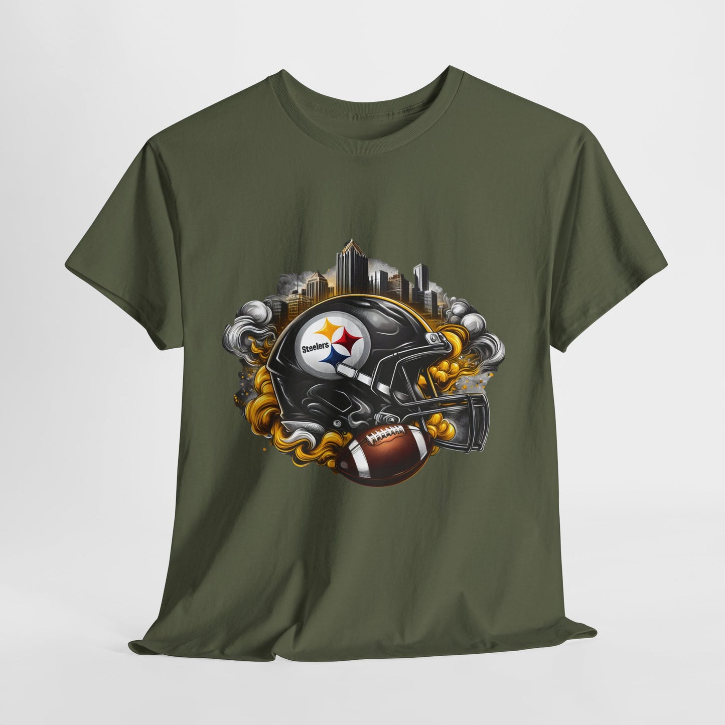 Sports Steelers Football Helmet #1 Unisex Heavy Cotton Tee