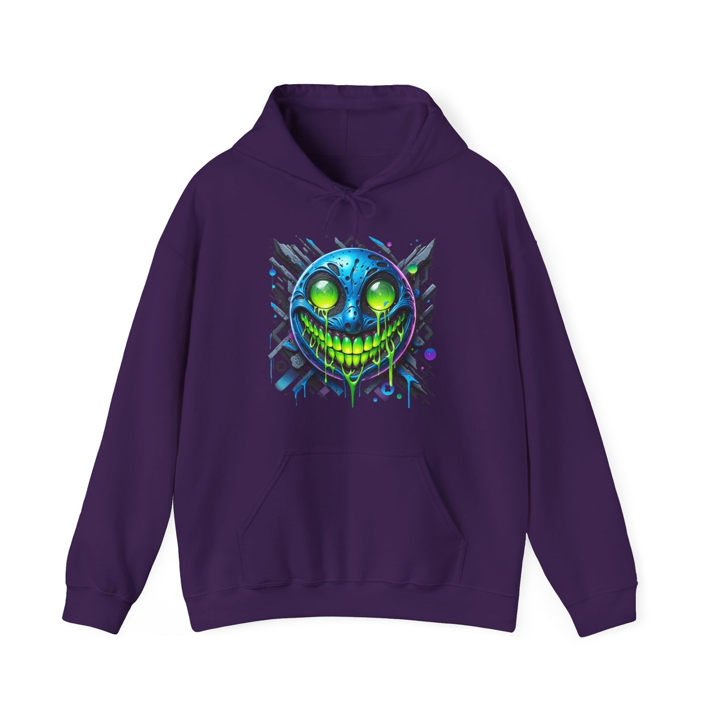 Creepy Neon Emoji #4 Unisex Heavy Sweatshirt Hoodie