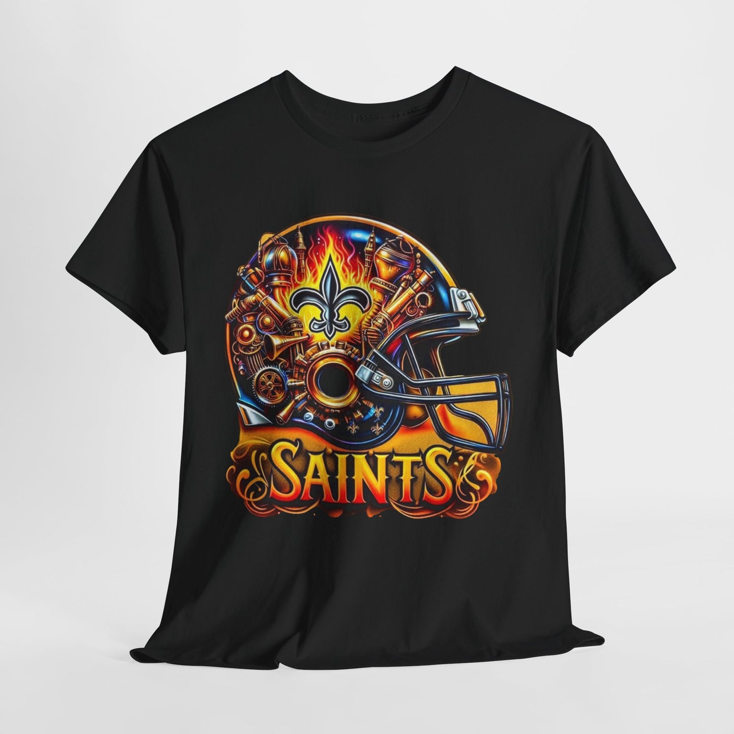 Sports Saints Football Helmet #2 Unisex Heavy Cotton Tee