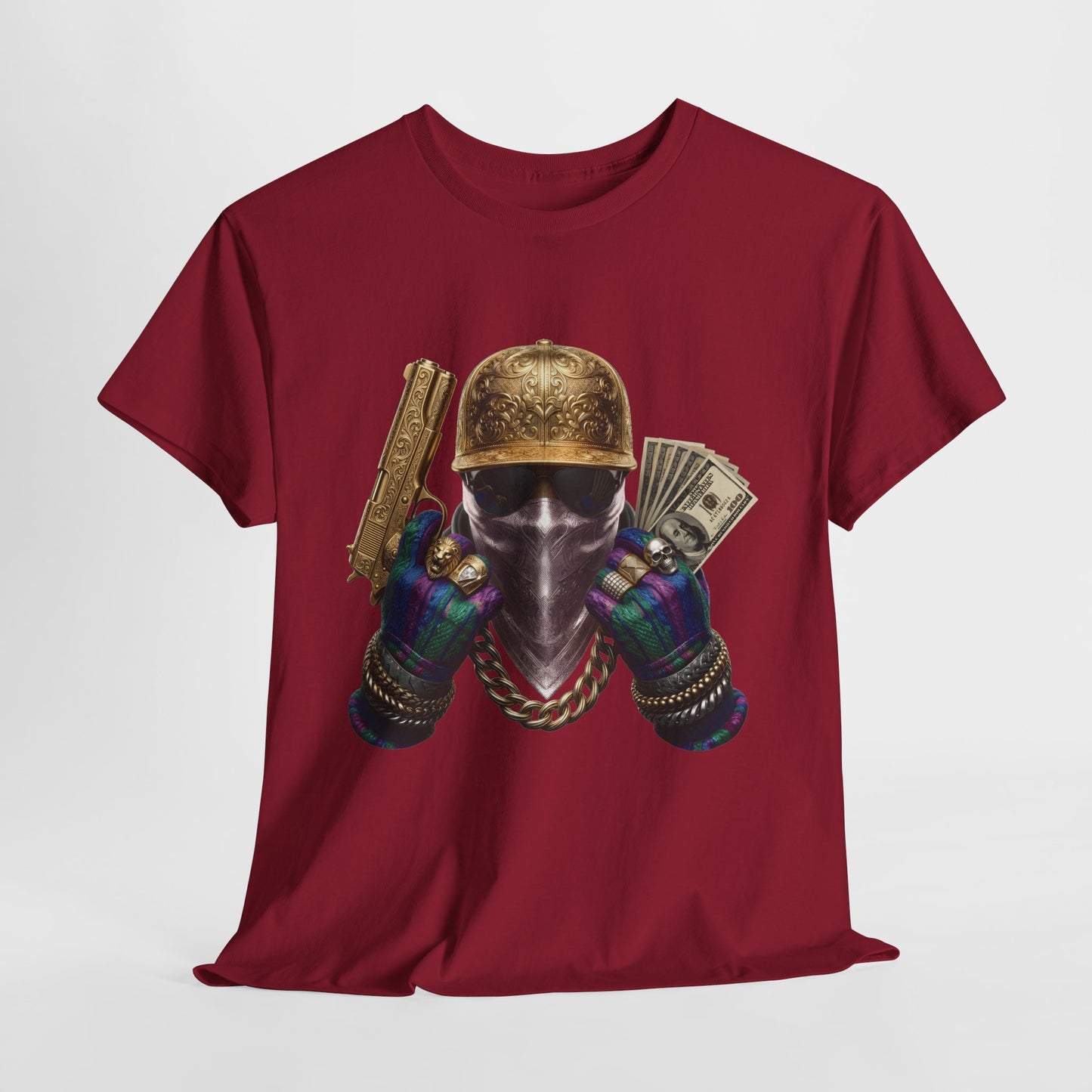 Street Mask & Blue Hands Unisex Heavy Cotton Tee