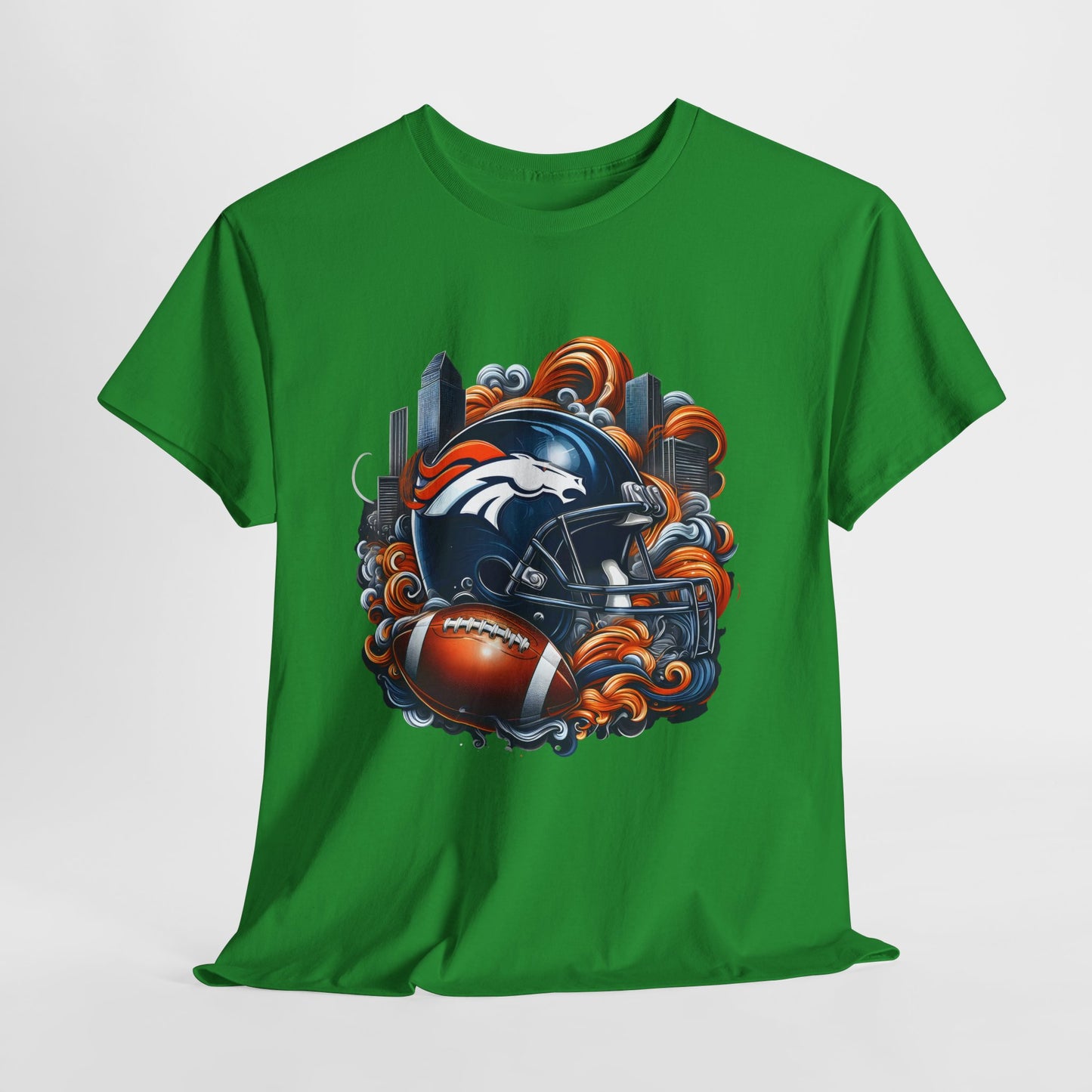 Sports Broncos Football Helmet #27 Unisex Heavy Cotton Tee