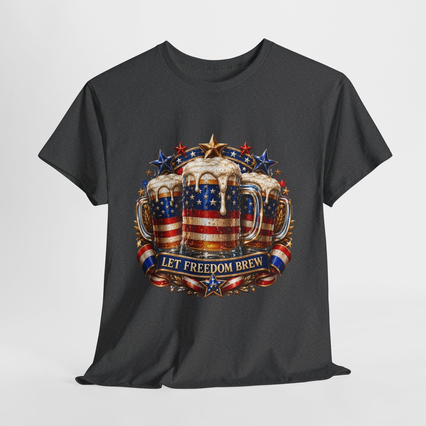 American Flag Mugs #1 Unisex Heavy Cotton Tee