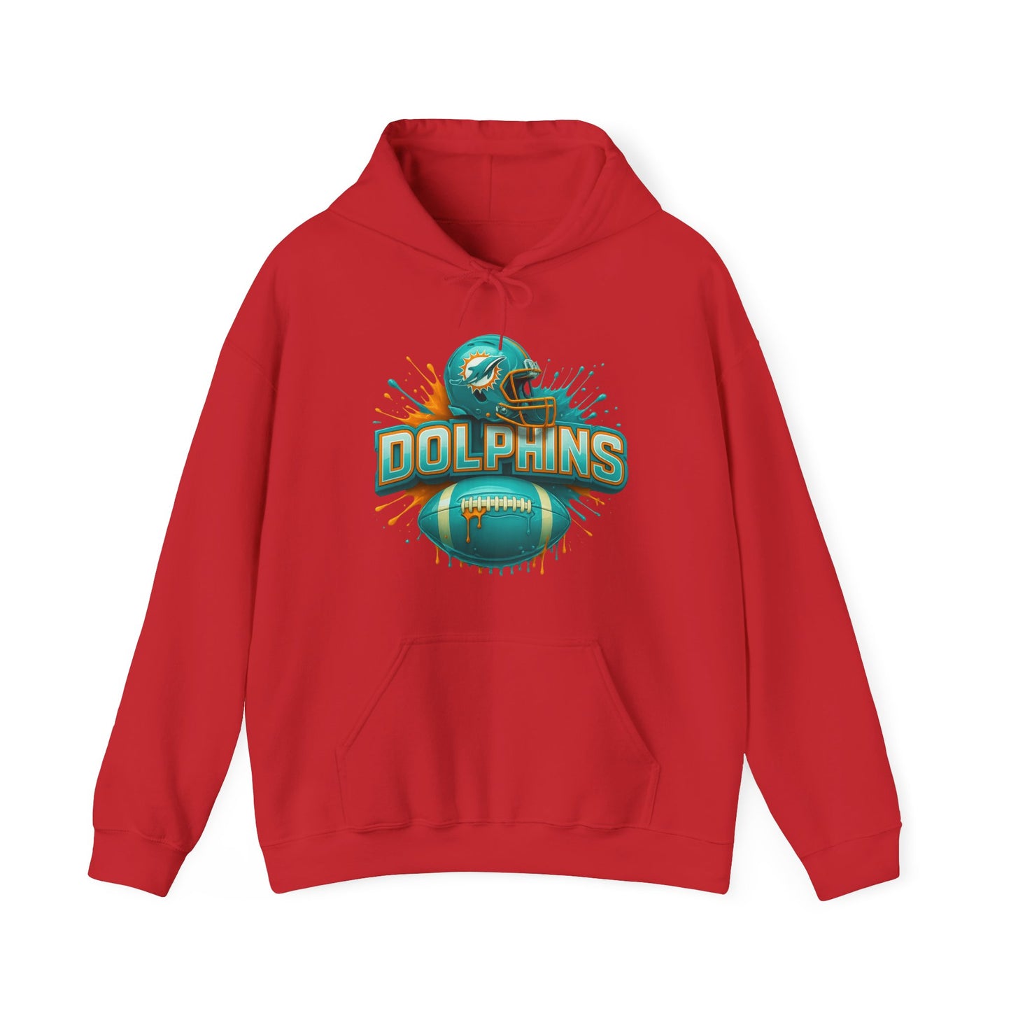 Sports Dolphins Football Logo #2 Unisex Heavy Sweatshirt Hoodie