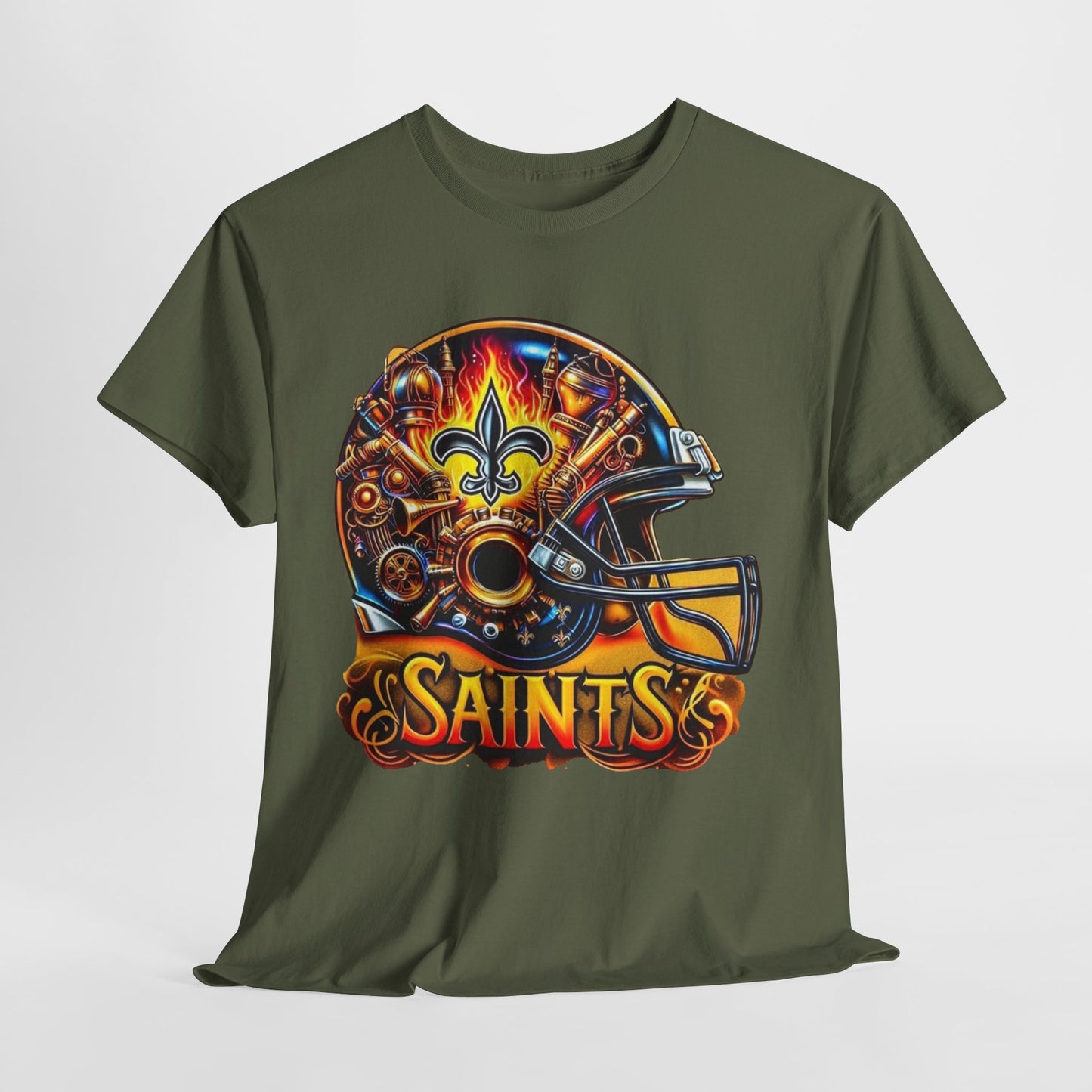 Sports Saints Football Helmet #2 Unisex Heavy Cotton Tee