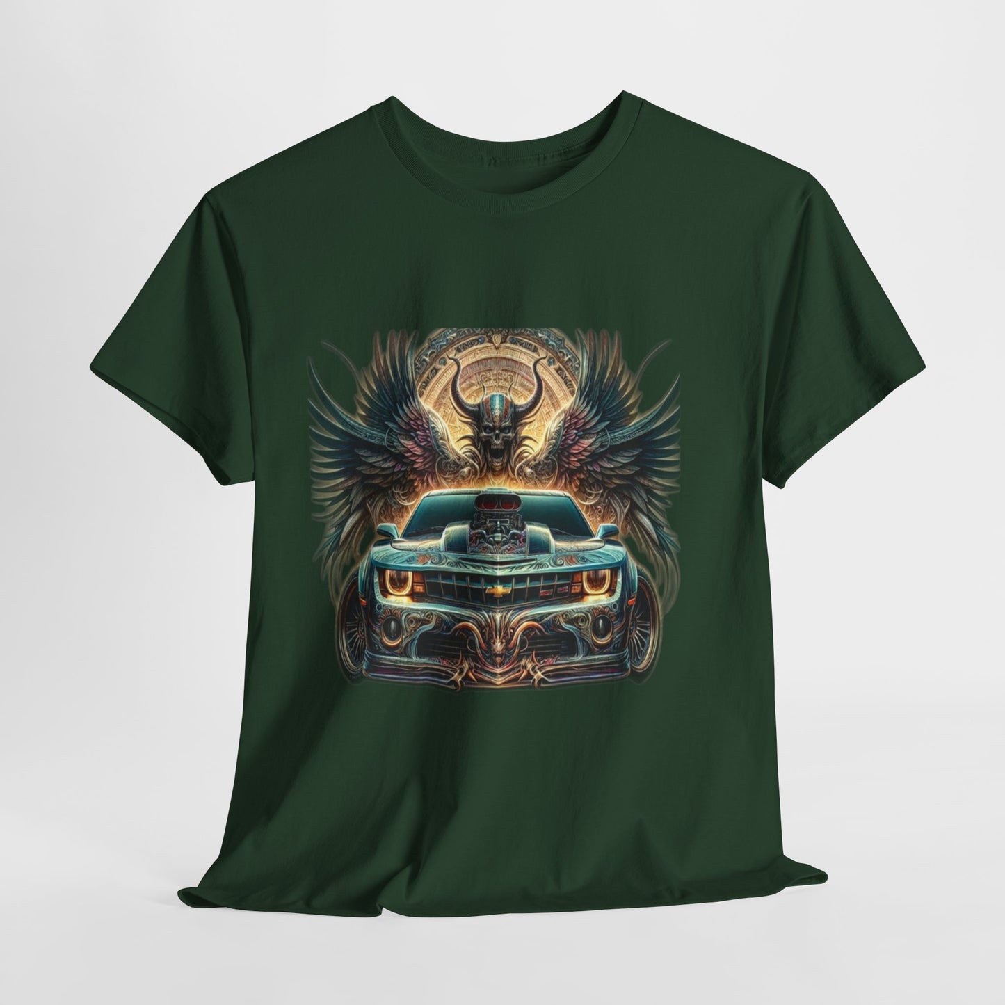 Car & Wings Graphic Unisex Heavy Cotton Tee