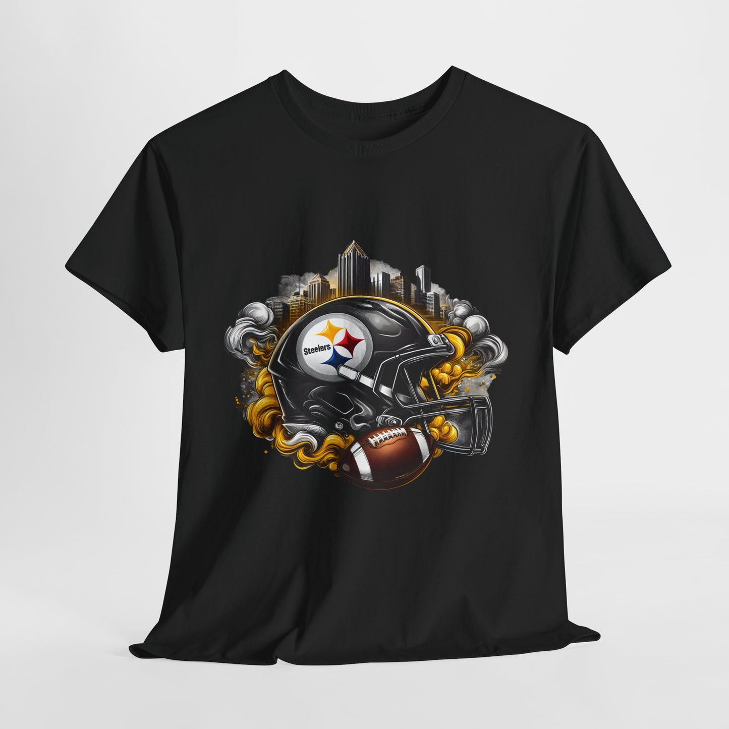 Sports Steelers Football Helmet #1 Unisex Heavy Cotton Tee