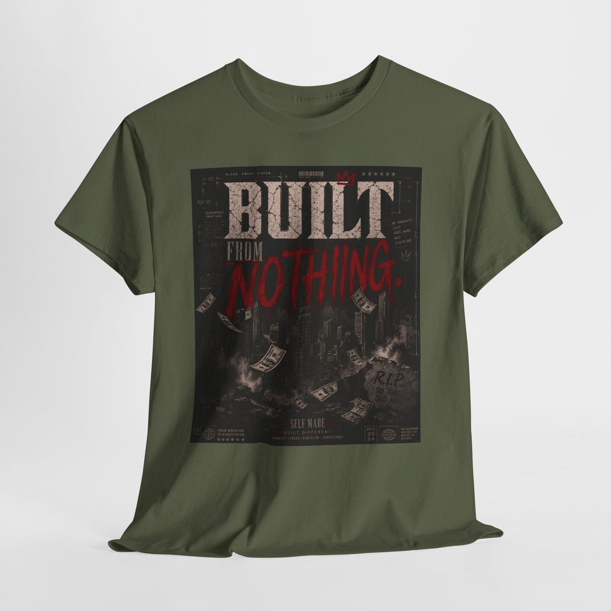 Built From Nothing #1 Unisex Heavy Cotton Tee