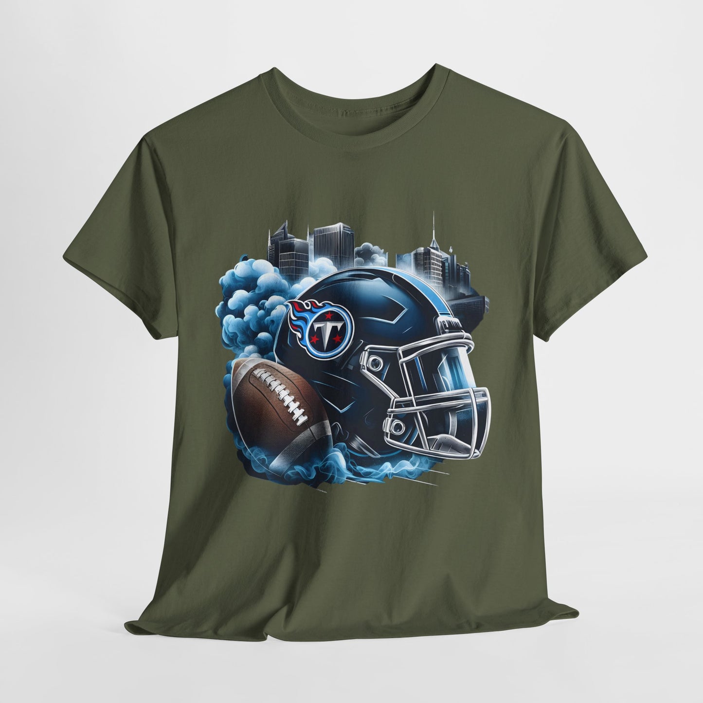 Sports Titans Football Helmet #1 Unisex Heavy Cotton Tee