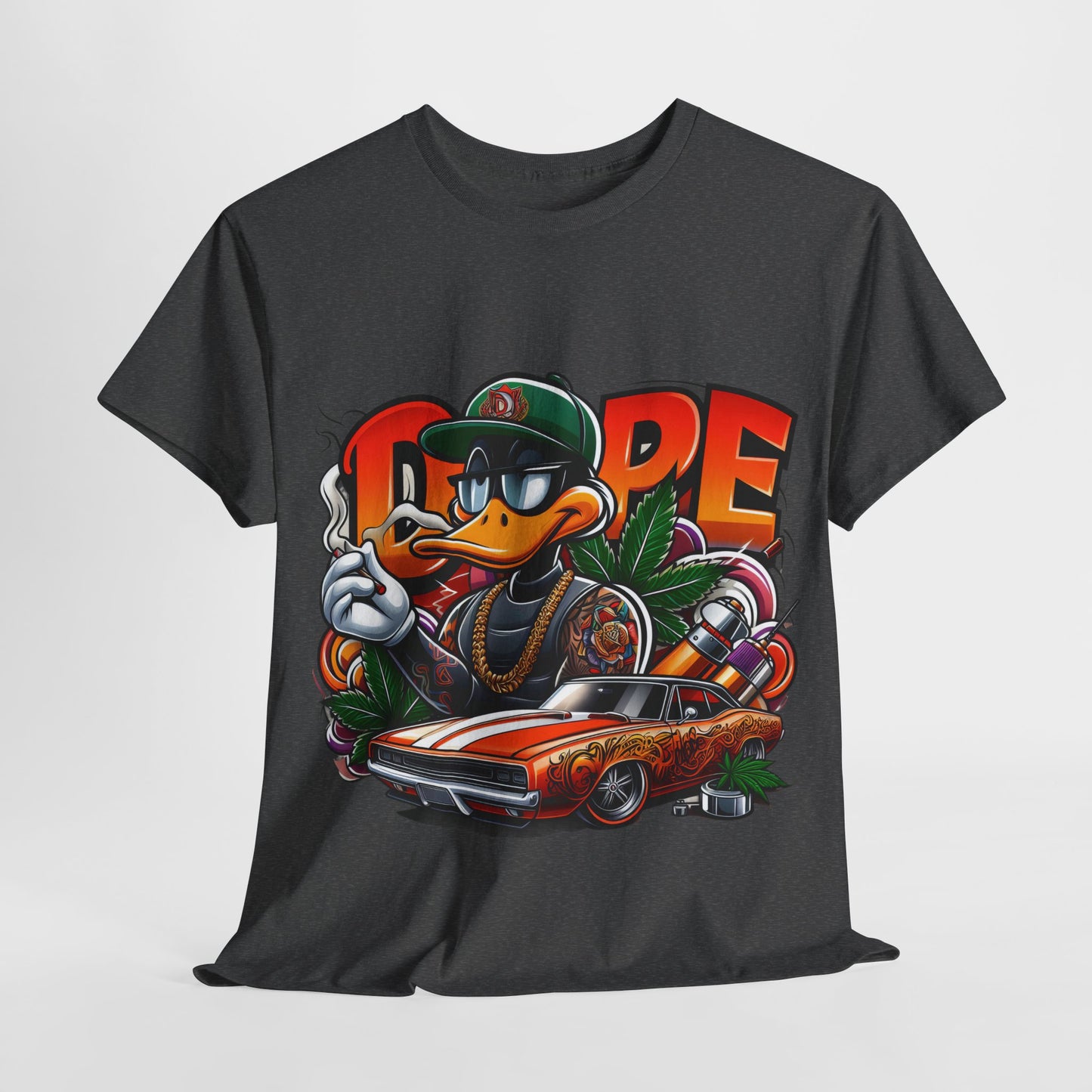 420 Dope Vibes Gangsta Duck #12 Unisex Heavy Cotton Tee