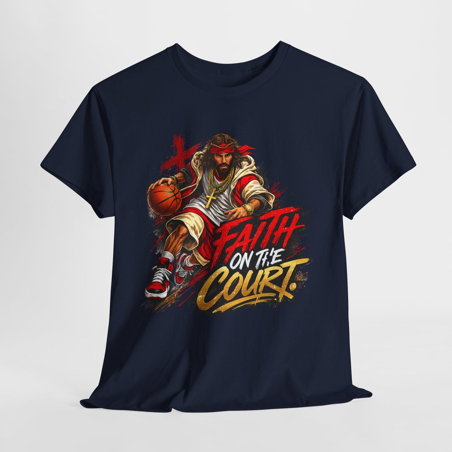 Basketball Faith on the Court Unisex Heavy Cotton Tee - 312tshirts 2