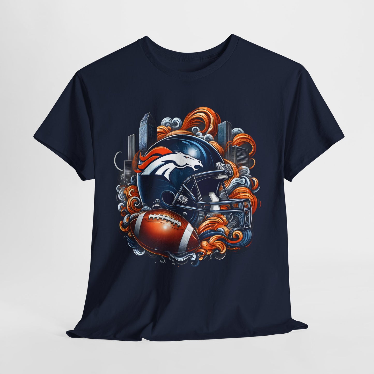 Sports Broncos Football Helmet #1 Unisex Heavy Cotton Tee