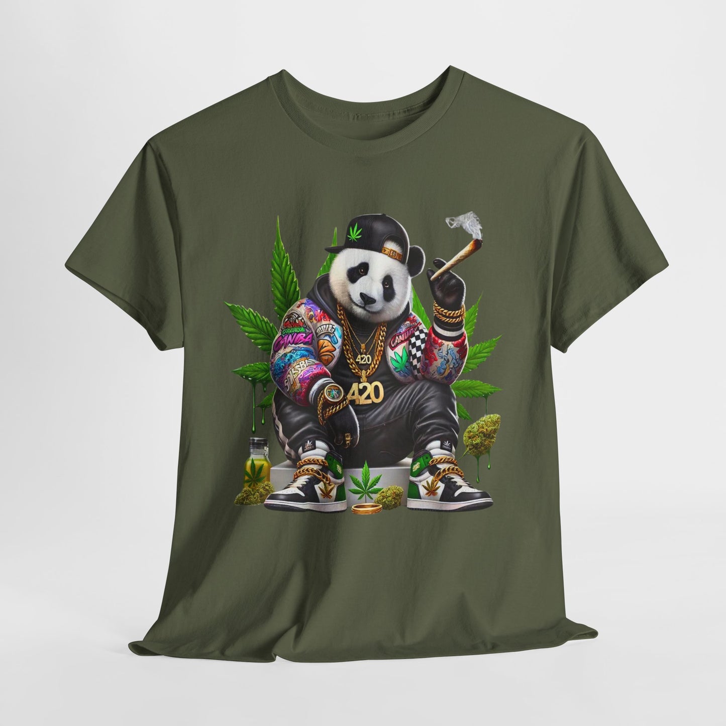 420 Panda #1 Heavy Cotton Tee - 312tshirts 2