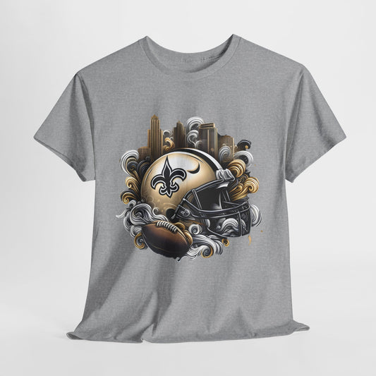 Sports Saints Football Helmet #1 Unisex Heavy Cotton Tee