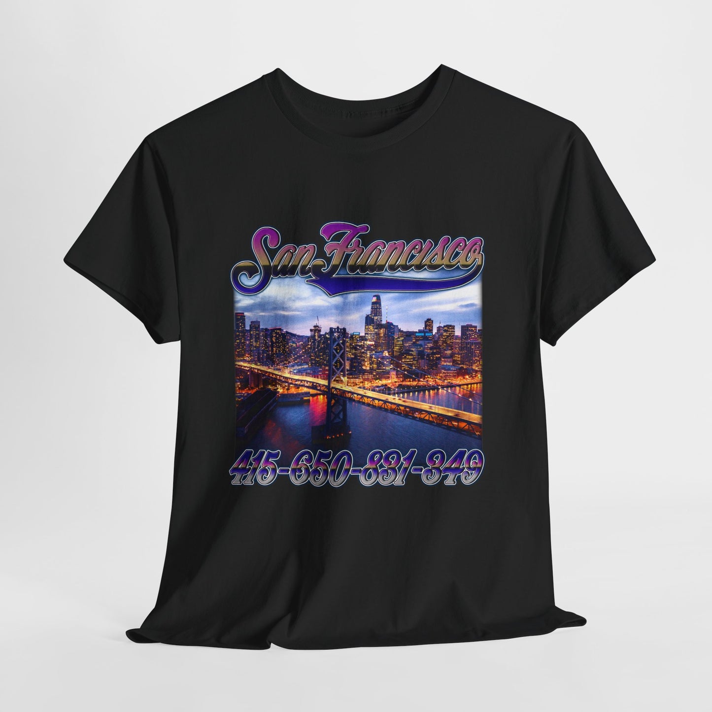 San Francisco City Area Codes Unisex Heavy Cotton Tee