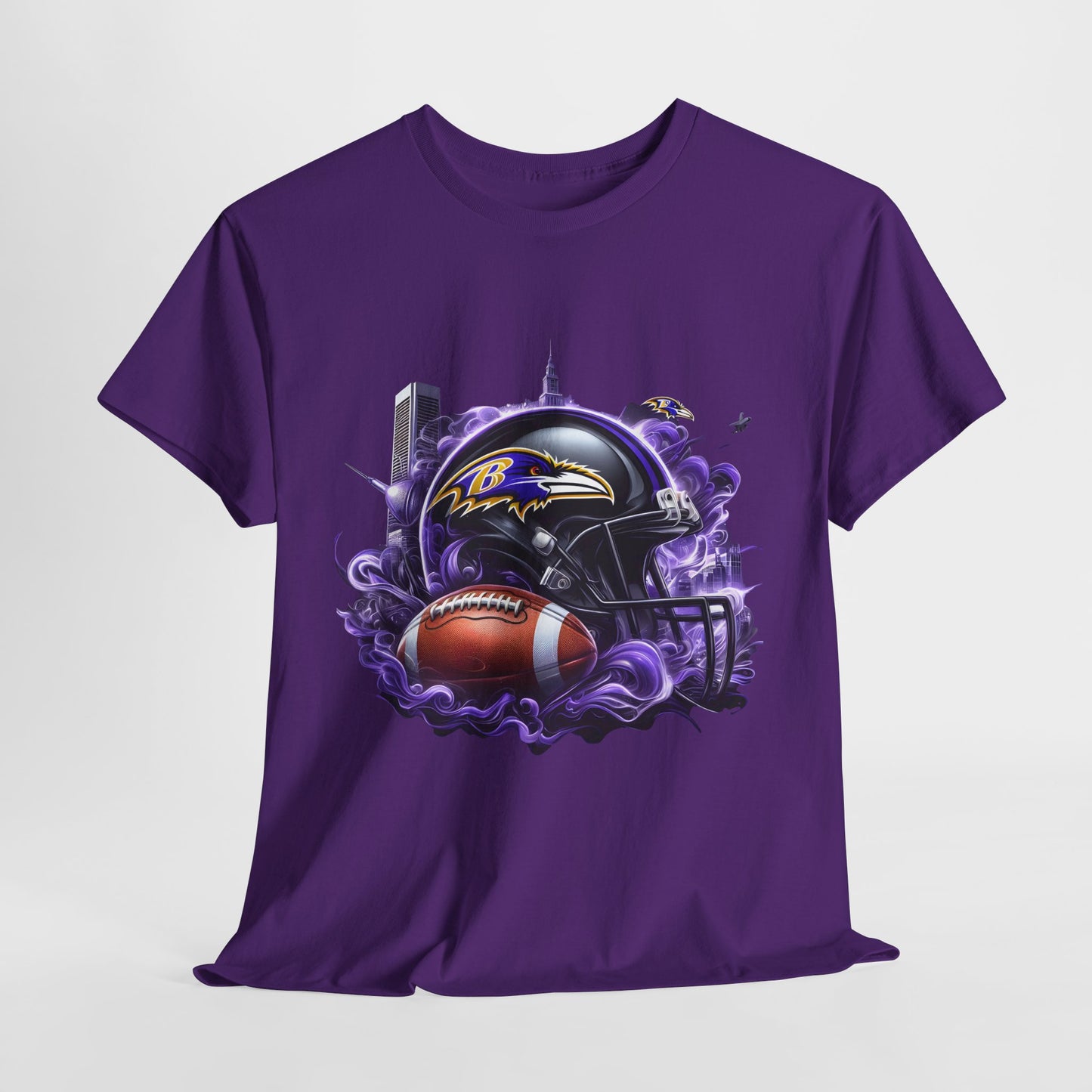 Sports Ravens Football Helmet #1 Unisex Heavy Cotton Tee