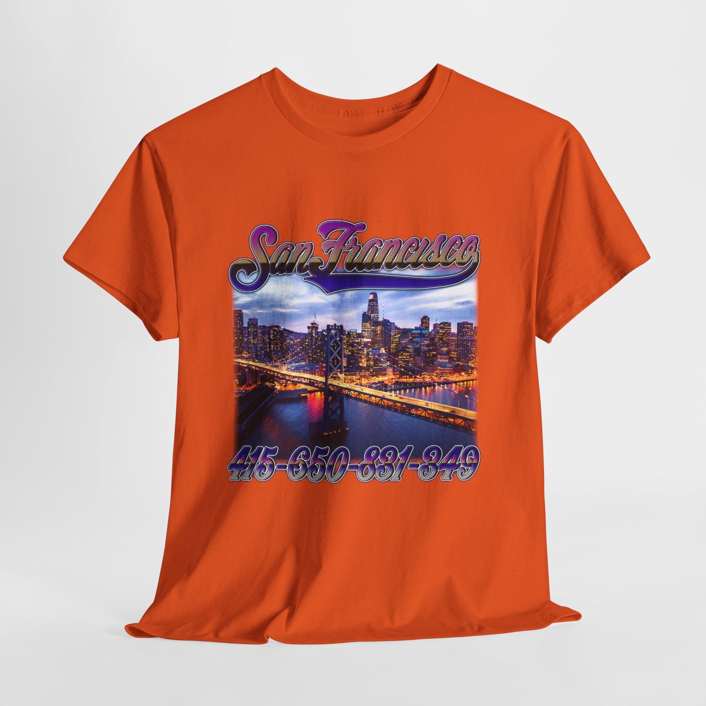 San Francisco City Area Codes Unisex Heavy Cotton Tee