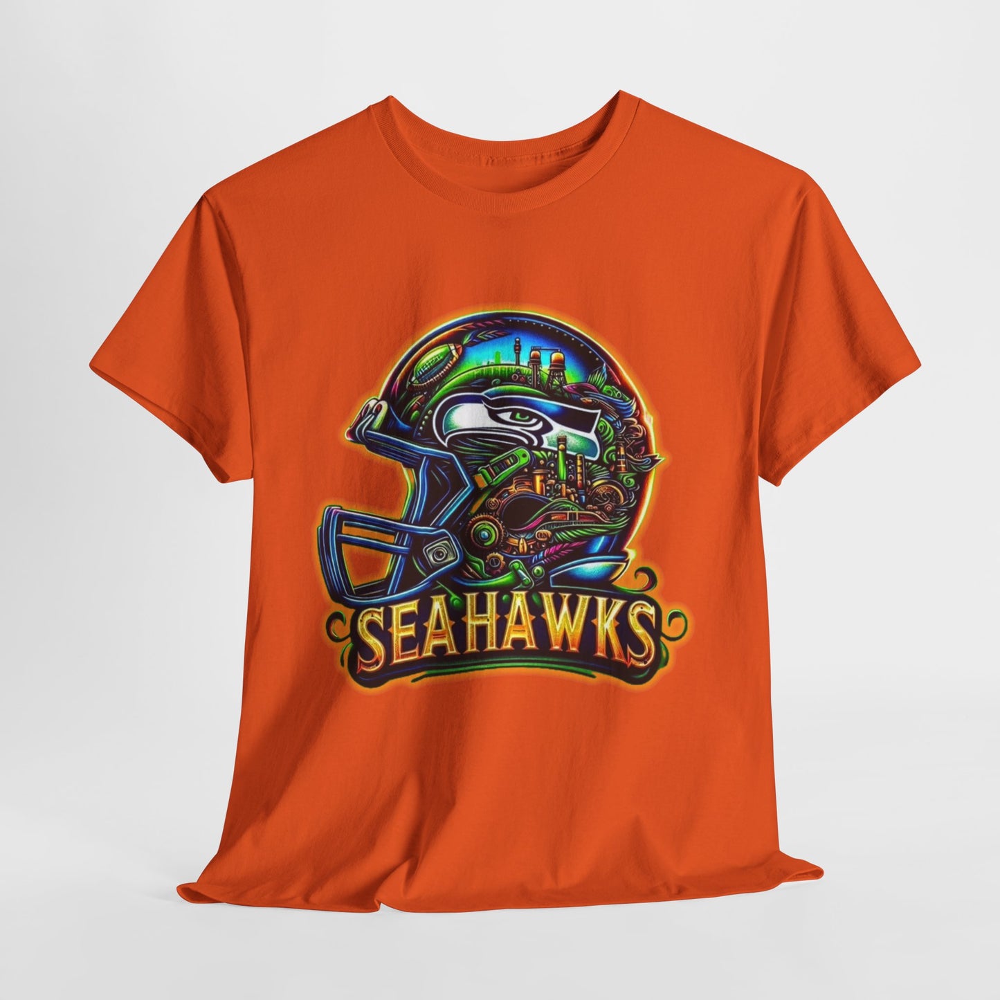 Sports Seahawks Football Helmet #2 Unisex Heavy Cotton Tee