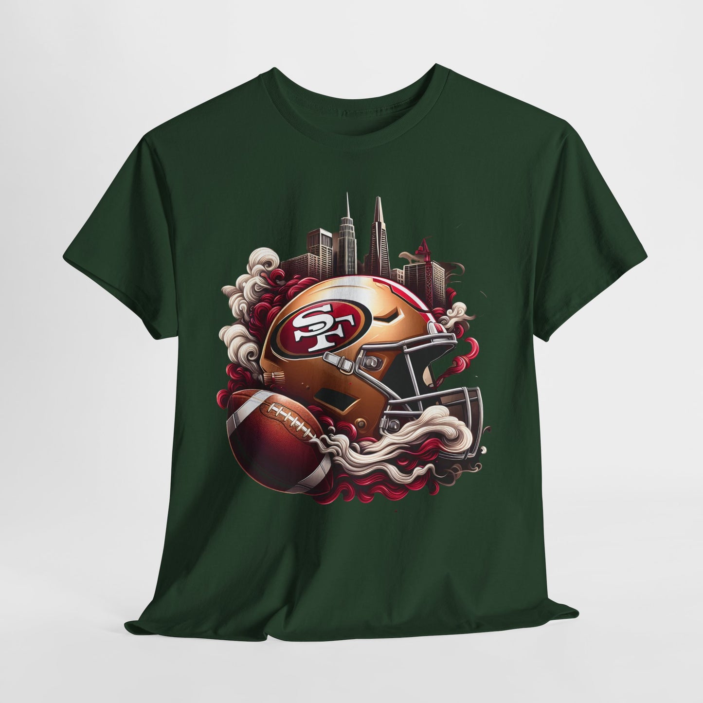 Sports 49ers Football Helmet #1 Unisex Heavy Cotton Tee
