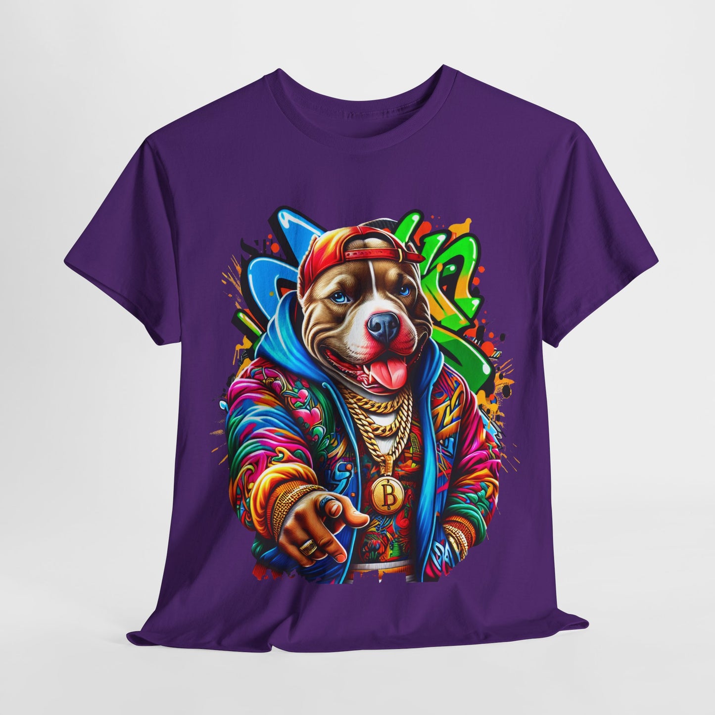 Graffiti Fashionable Pitbull Unisex Heavy Cotton Tee - 312tshirts 2