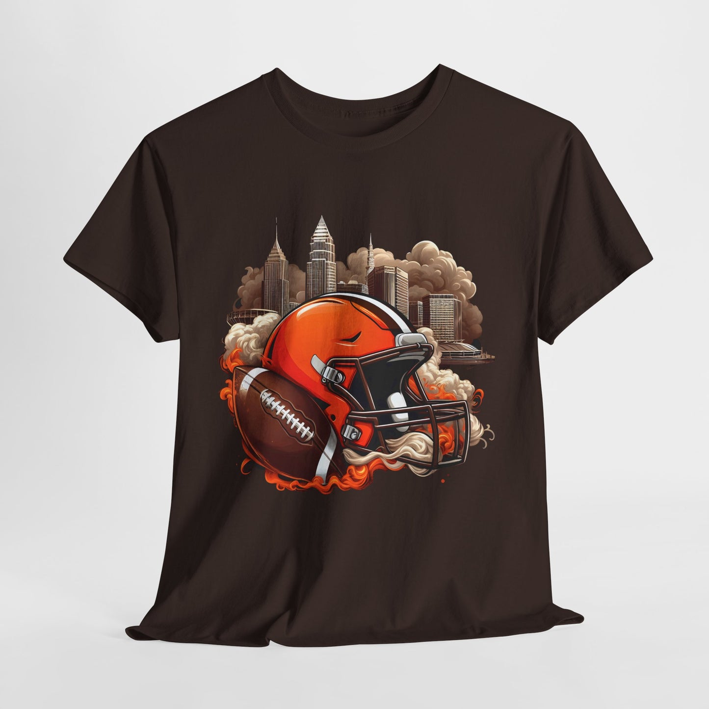 Sports Browns Football Helmet #1 Unisex Heavy Cotton Tee