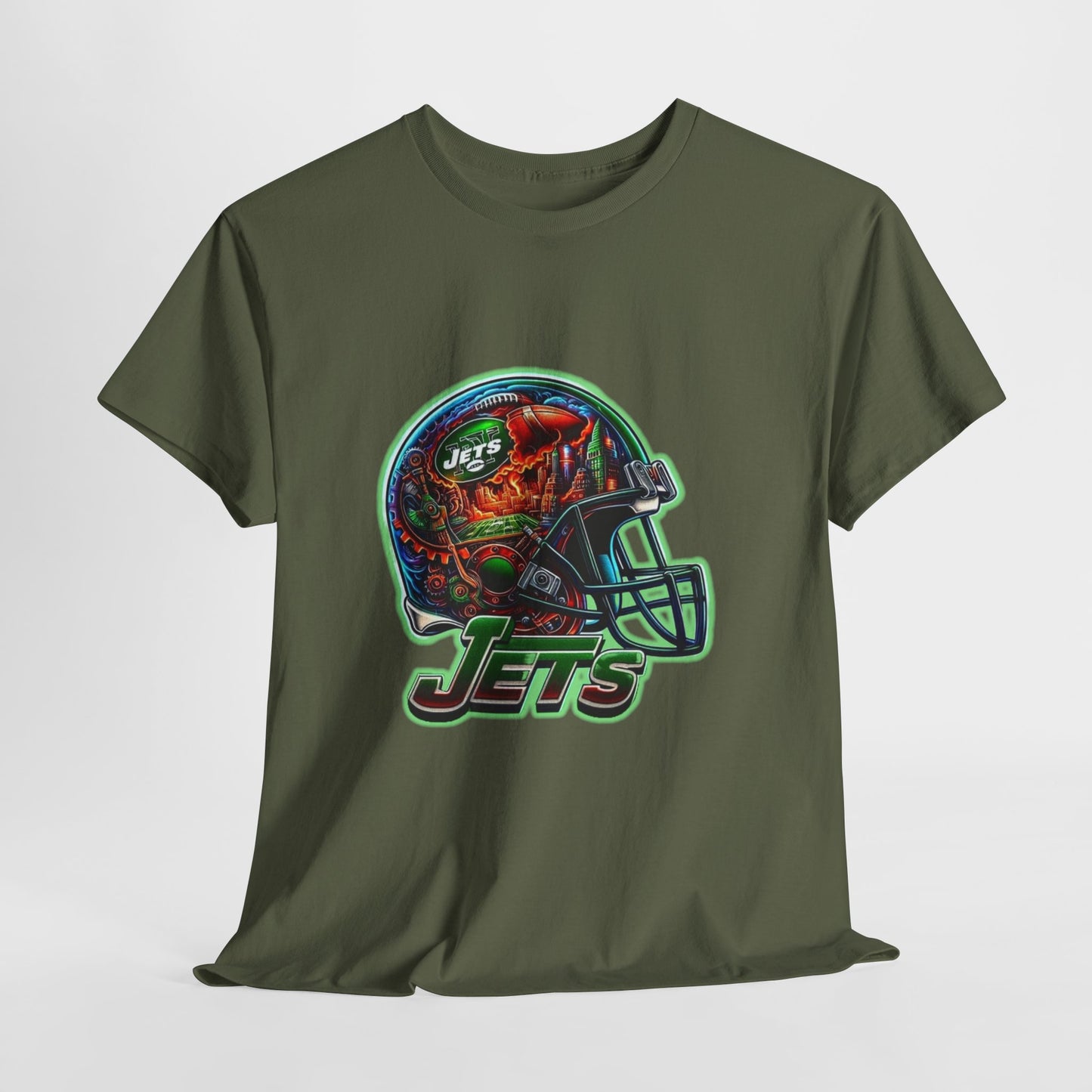 Sports Jets Football Helmet #2 Unisex Heavy Cotton Tee
