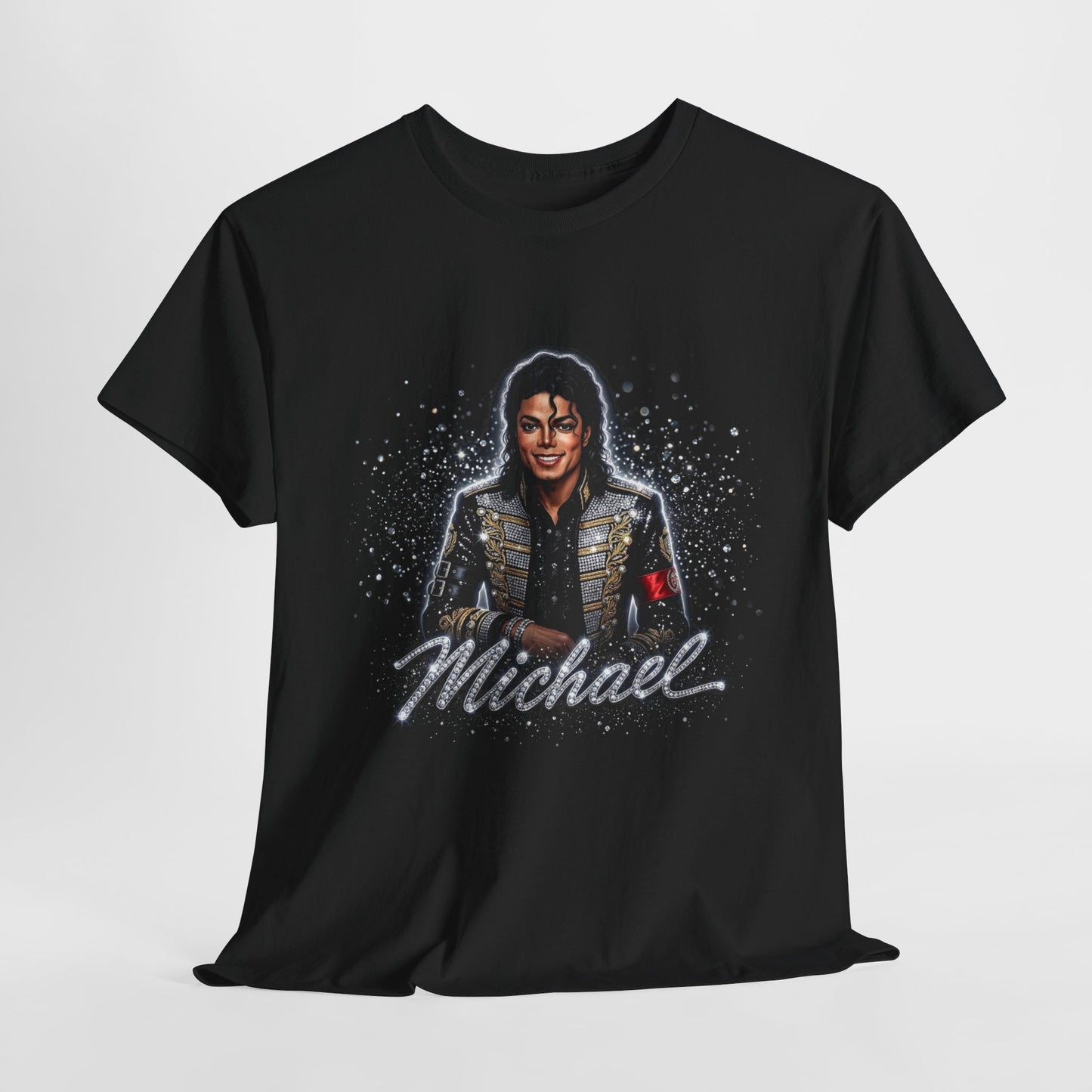 Michael Portrait T‑Shirt — Retro Sparkle Pop Star Tee - 312tshirts 2