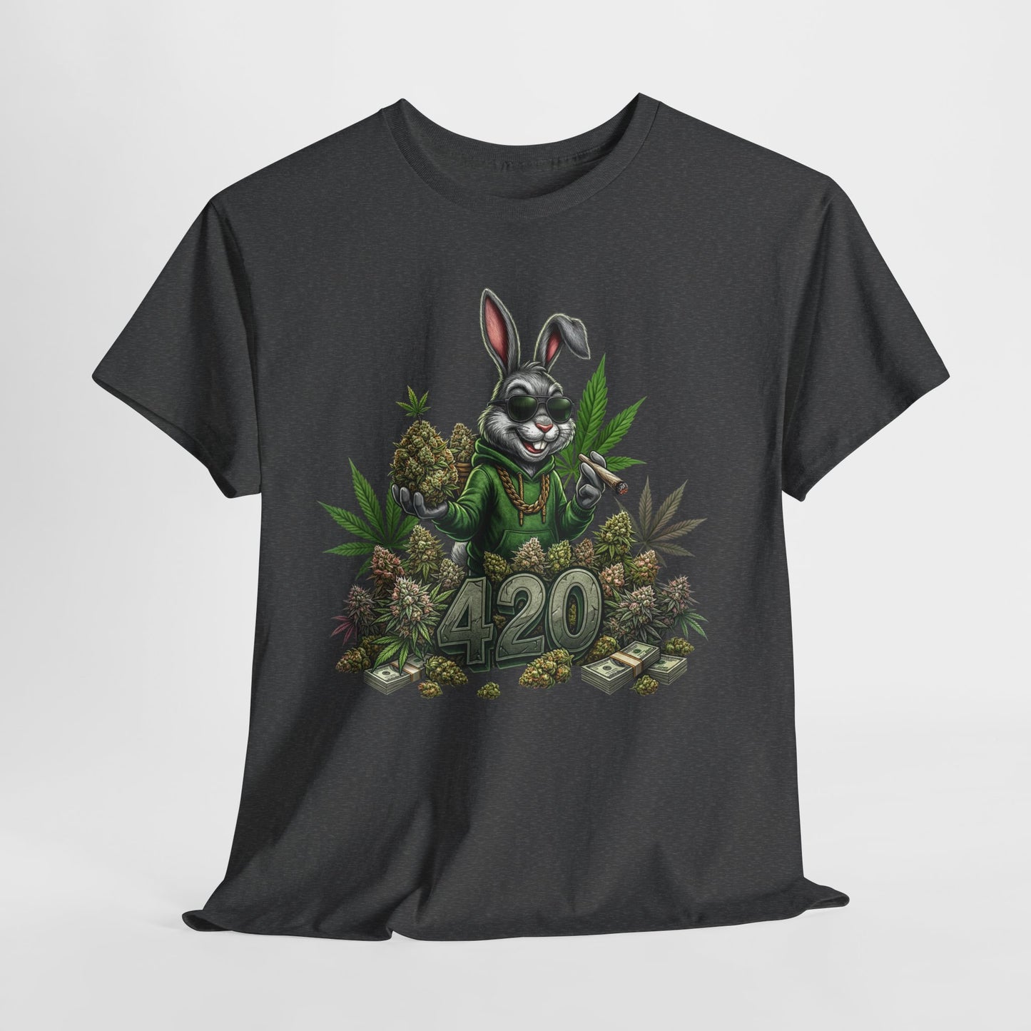 420 Cool Bunny #1 Unisex Heavy Cotton Tee - 312tshirts 2