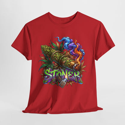 420 Psychedelic Blunt Unisex Heavy Cotton Tee - 312tshirts 2