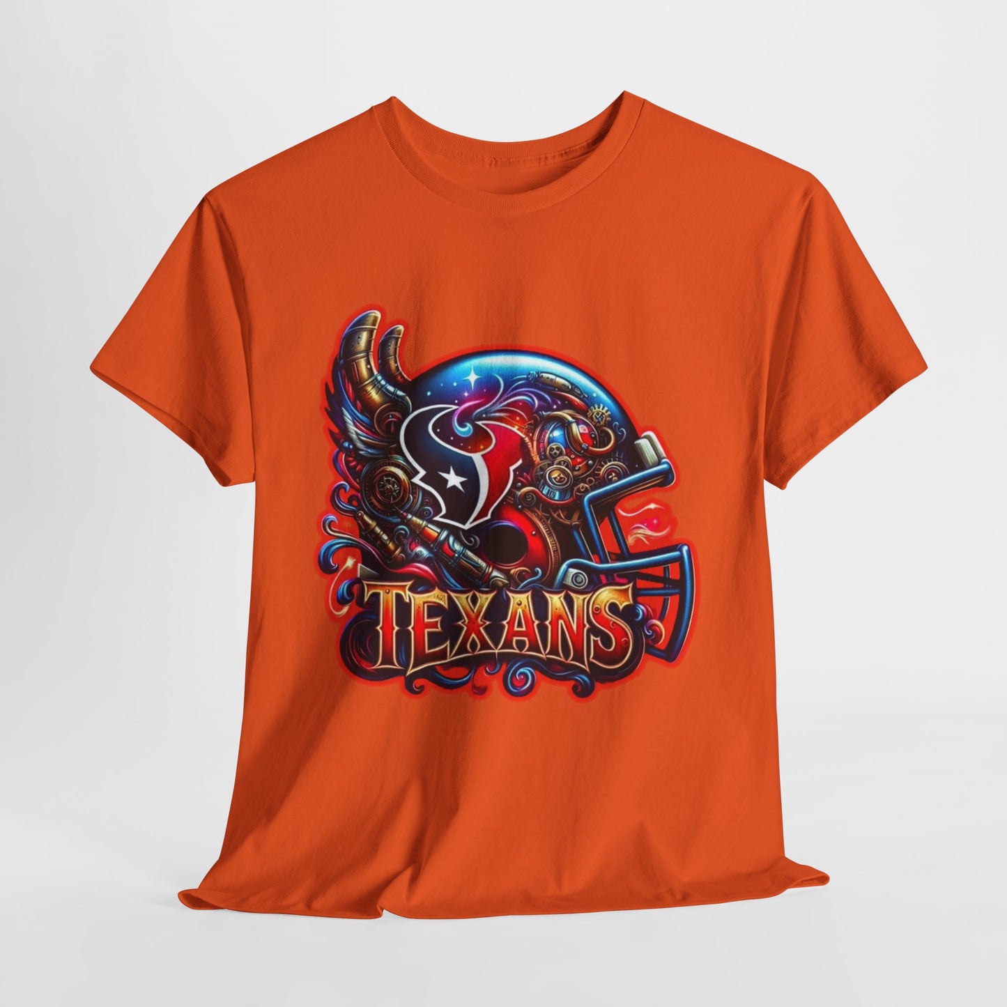 Sports Texans Football Helmet #2 Unisex Heavy Cotton Tee
