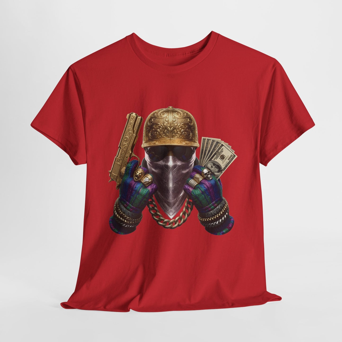 Street Mask & Blue Hands Unisex Heavy Cotton Tee