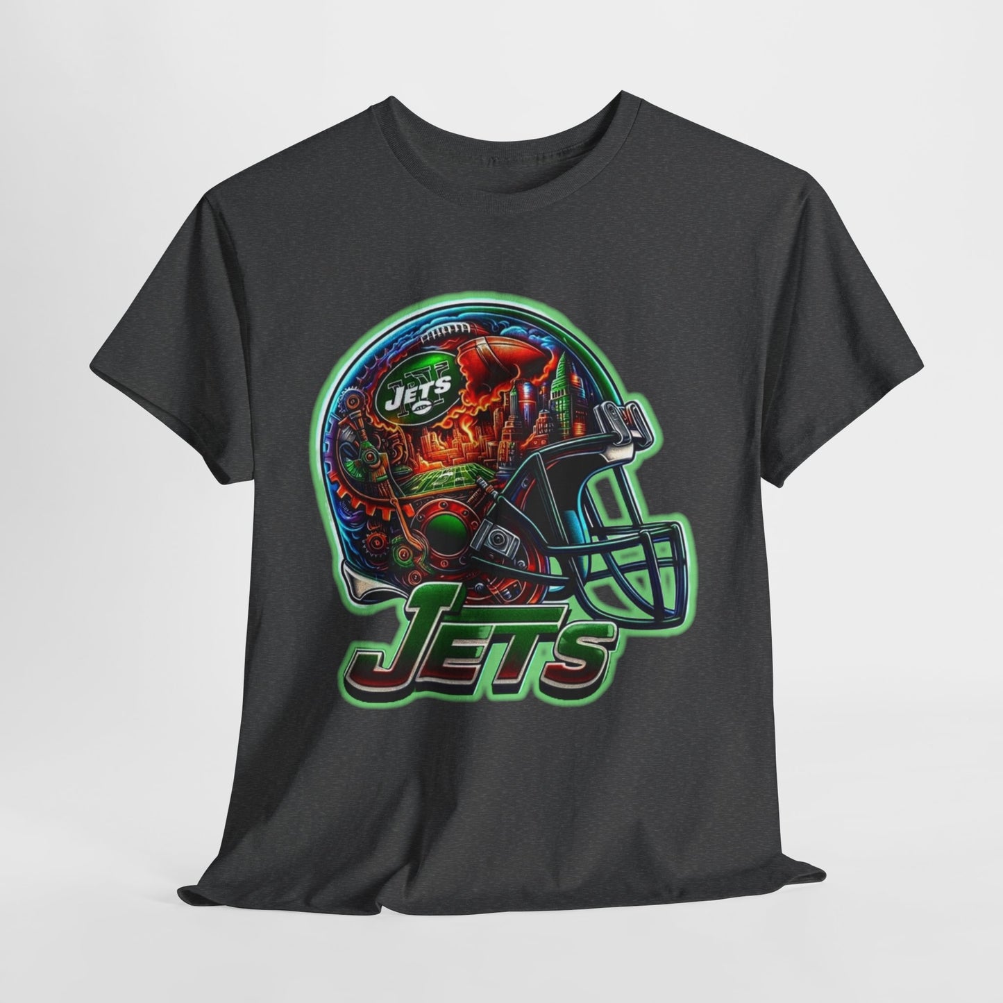 Sports Jets Football Helmet #2 Unisex Heavy Cotton Tee