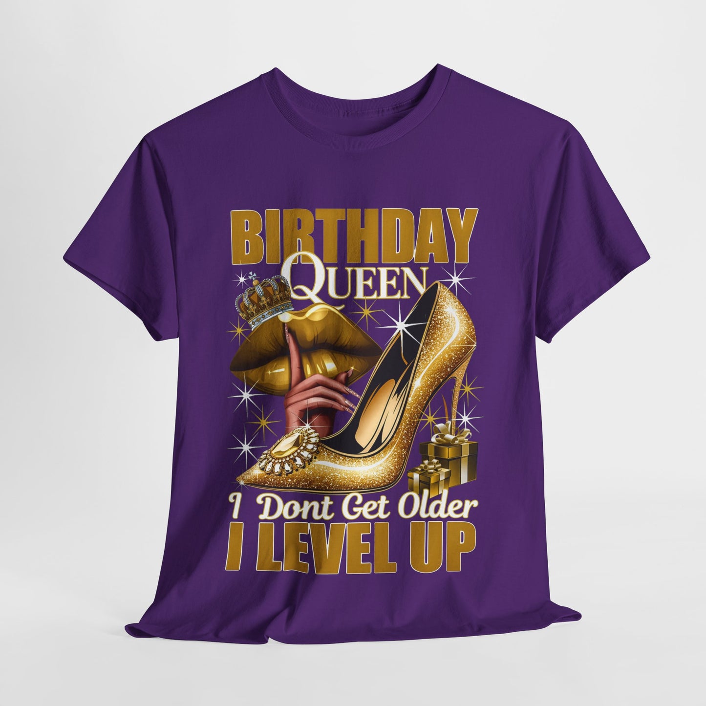 Birthday Queen Lips & Shoe #4 Heavy Cotton Tee