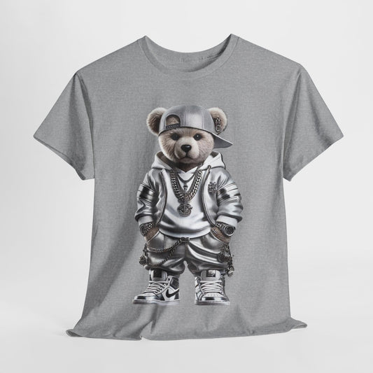 Silver Hip-Hop Bear #2 Unisex Heavy Cotton Tee - 312tshirts 2