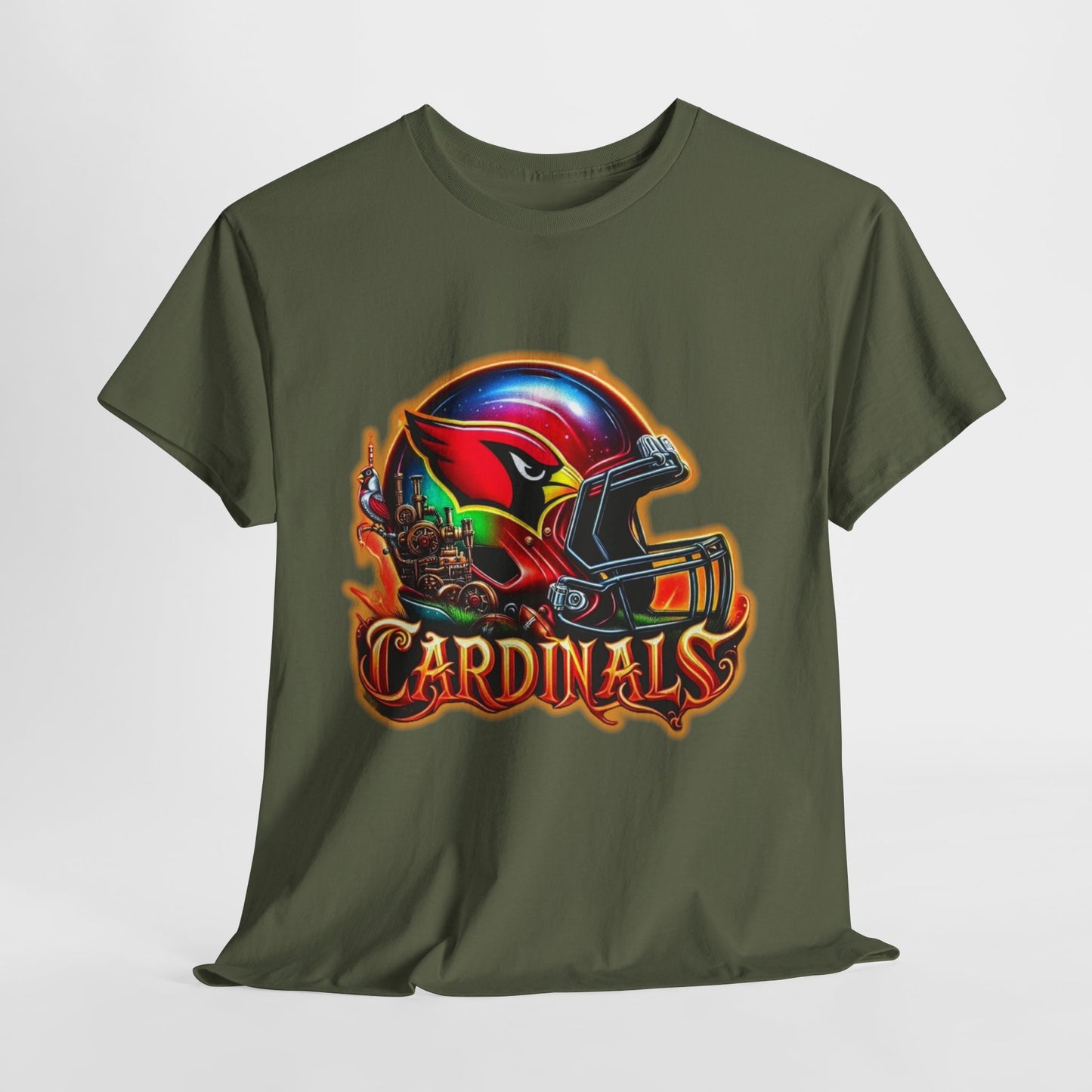 Sports Cardinals Football Helmet #2 Unisex Heavy Cotton Tee