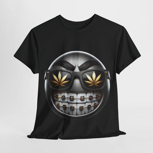 420 Black Emoji #2 Unisex Heavy Cotton Tee