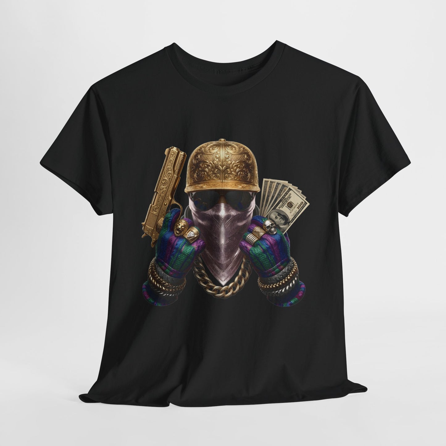 Street Mask & Blue Hands Unisex Heavy Cotton Tee