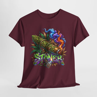 420 Psychedelic Blunt Unisex Heavy Cotton Tee - 312tshirts 2