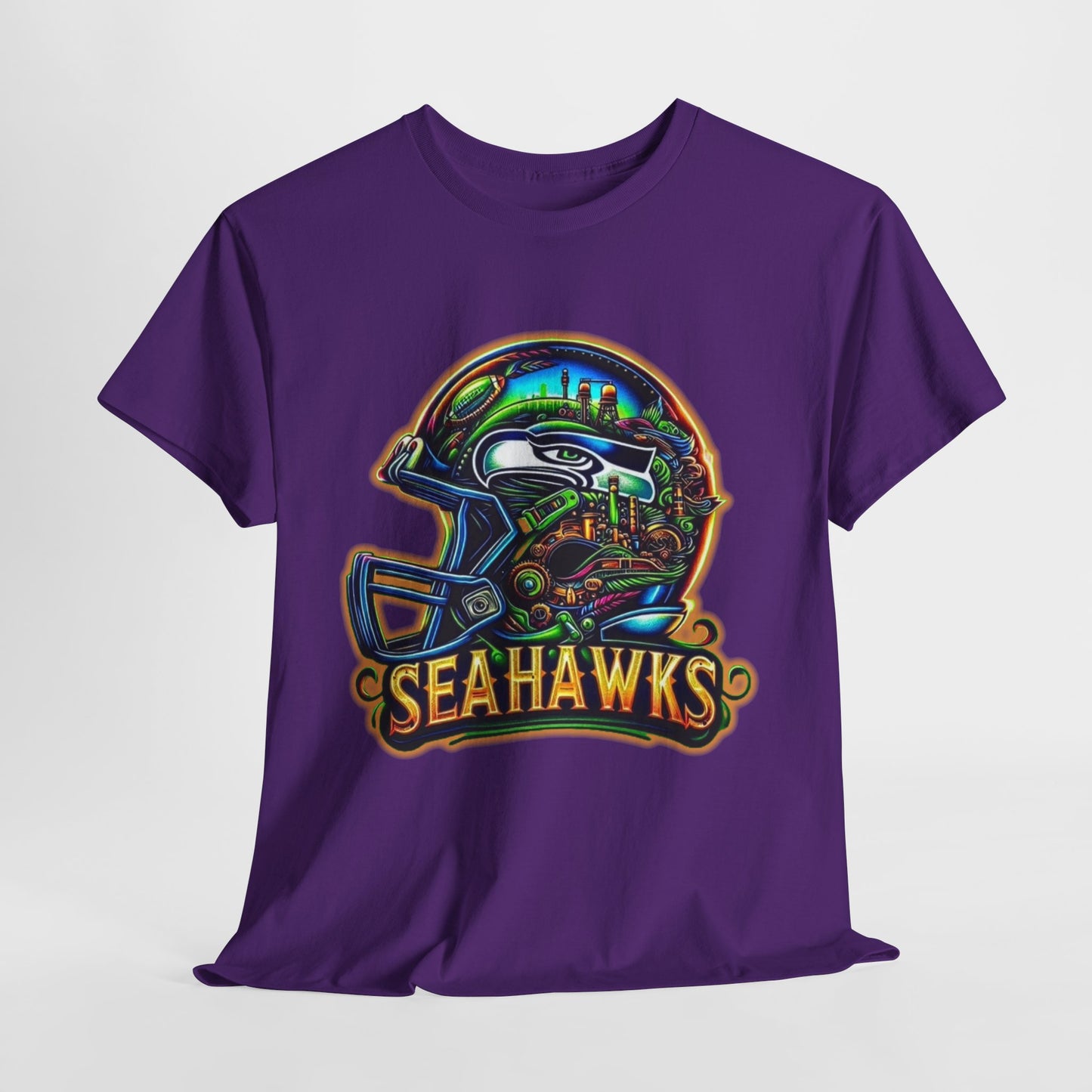 Sports Seahawks Football Helmet #2 Unisex Heavy Cotton Tee