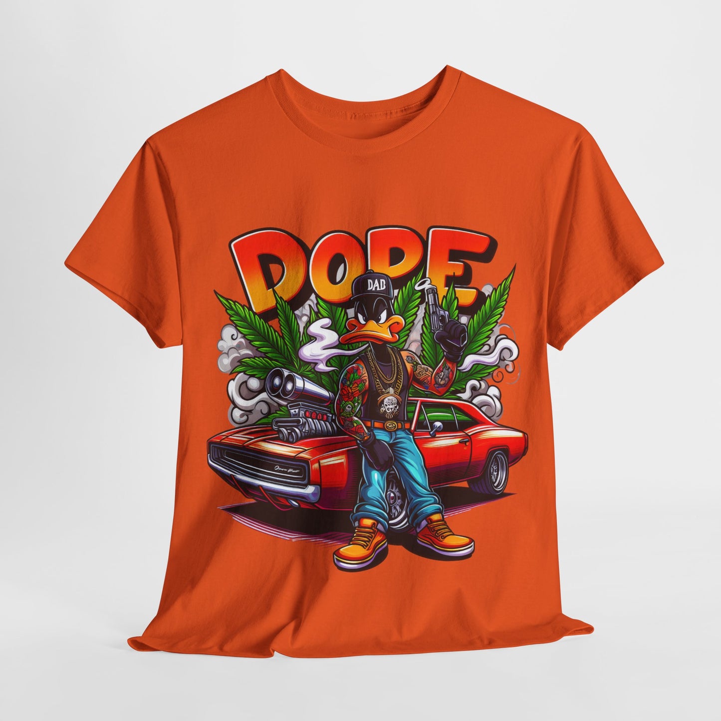 420 Dope Vibes Gangsta Duck #9 Unisex Heavy Cotton Tee