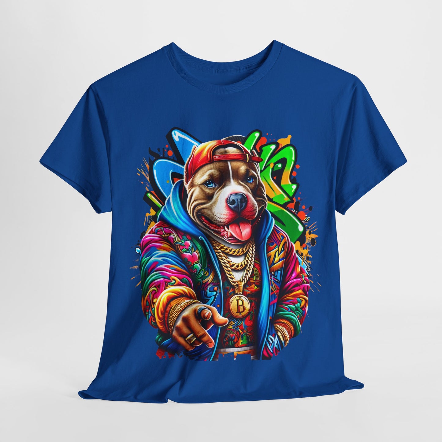 Graffiti Fashionable Pitbull Unisex Heavy Cotton Tee - 312tshirts 2