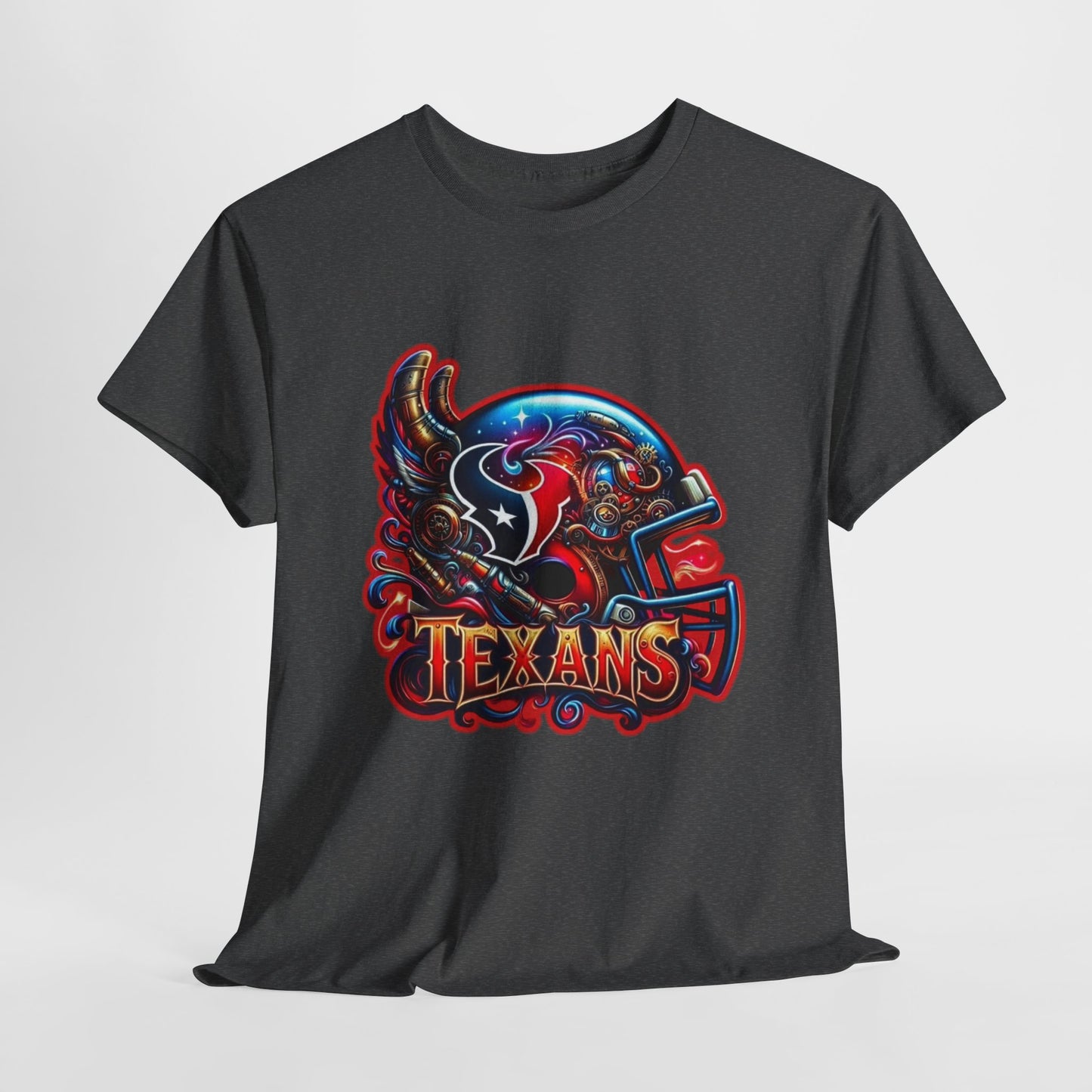 Sports Texans Football Helmet #2 Unisex Heavy Cotton Tee